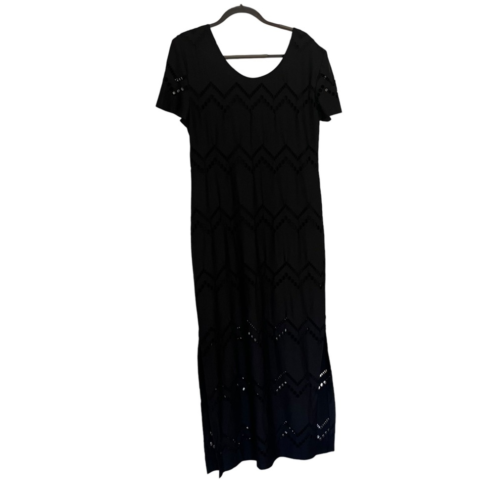 Joseph Ribkoff Black Sundress with Cutouts at bottom and sleeves Women's Size 14